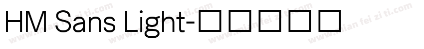 HM Sans Light字体转换